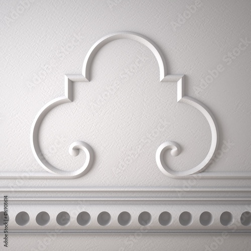 3d illustration of frloral ornament