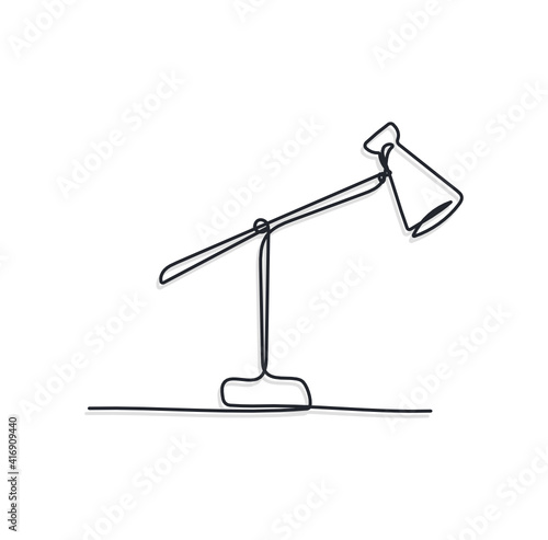 illustration of a lamp on white