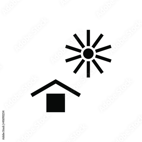 Keep away from heat or sunlight. Vector illustration of symbol on pack, isolated on blank background, editable and replaceable color. Perfect for code on packaging.