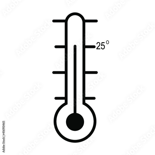 Store at a temperature of 20 degrees. Vector illustration of temperature requirement symbol on pack, isolated on blank background that can be edited and changed color. Perfect for code on packaging.
