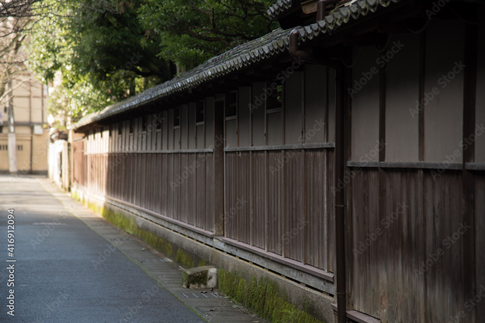 古風な日本住宅の外壁 古風な日本住宅の外壁