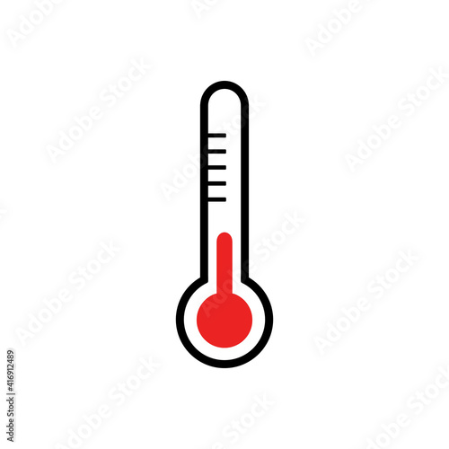 Thermometer und Hintergrund