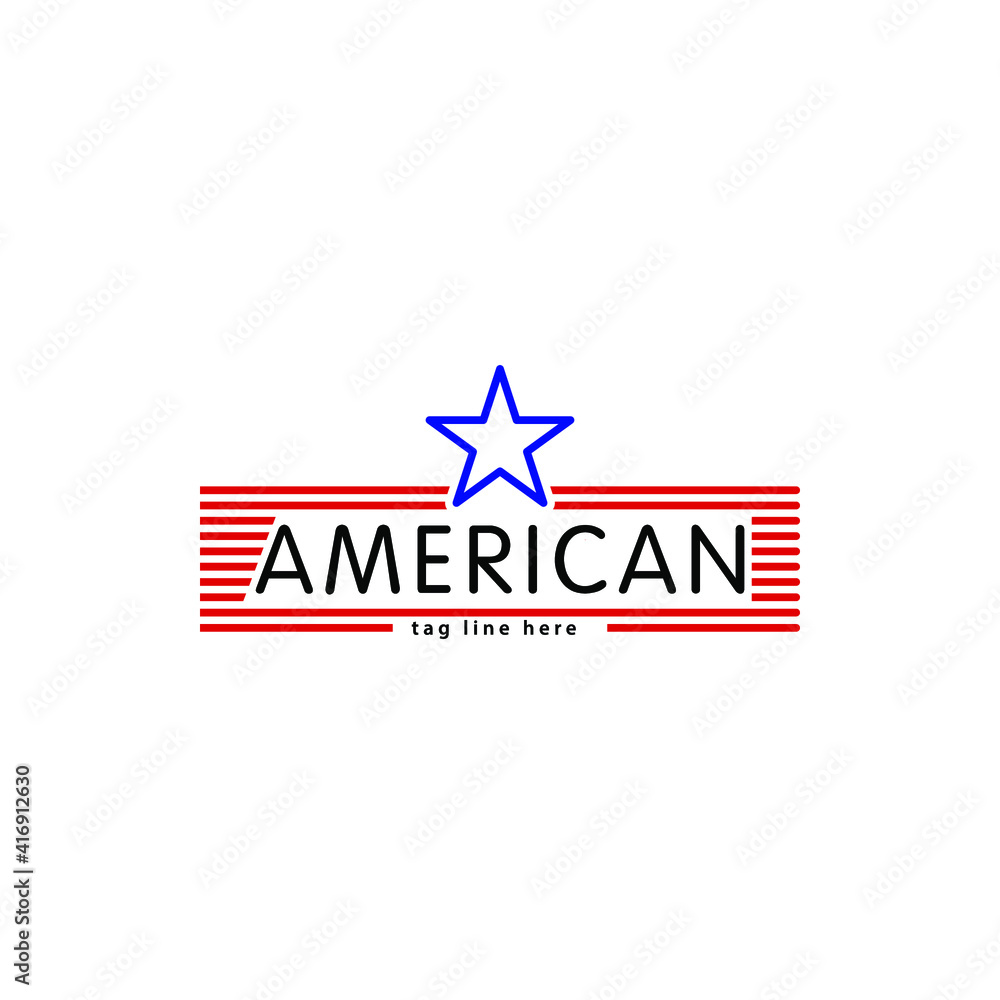 American logo design vector trendy American logo design vector trendy