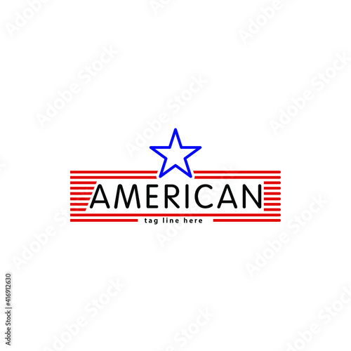 American logo design vector trendy