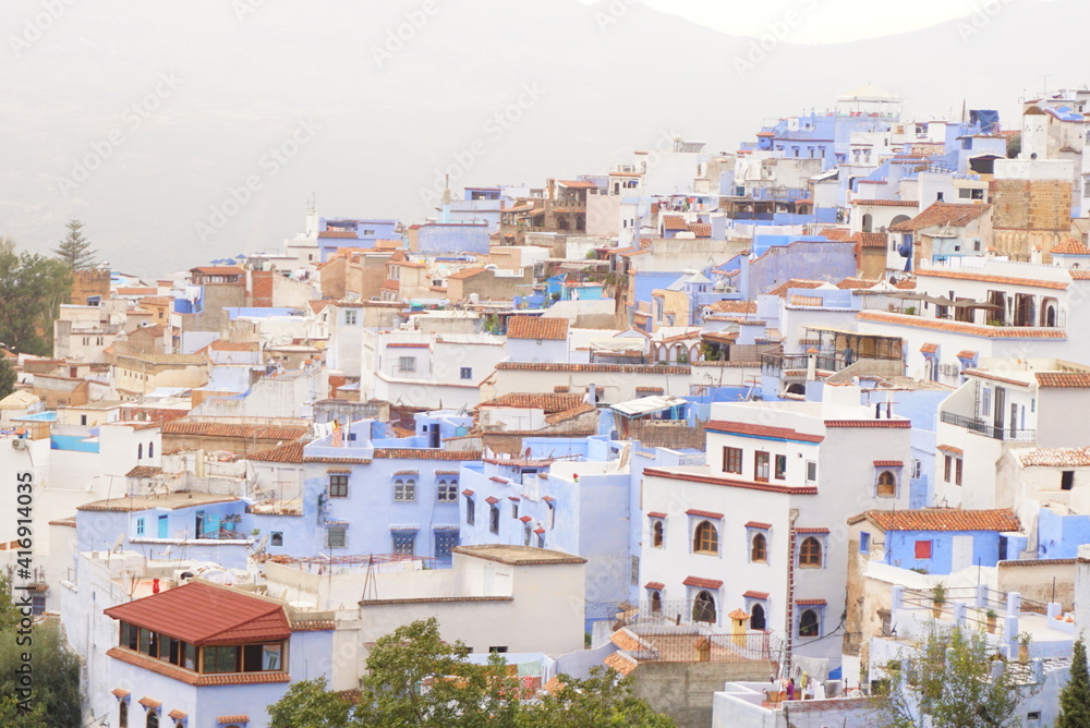 モロッコ旅行で青の街シャウエンを散策