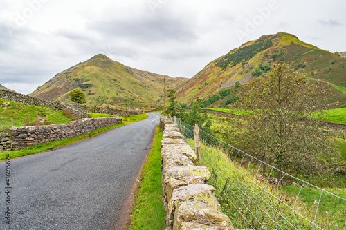 Along the empty lakeland road