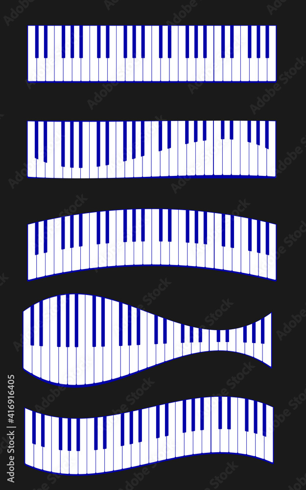 Realistic piano keys set. Musical instrument keyboard. Vector illustration. Realistic piano keys set. Musical instrument keyboard. Vector illustration.