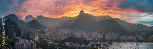 view from the sugarloaf mountain in Rio de Janeiro. photo