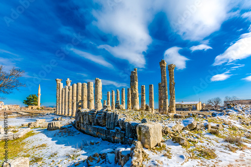The Temple of Zeus of Diokaesareia ( Uzuncaburc ) Ancient City in Mersin