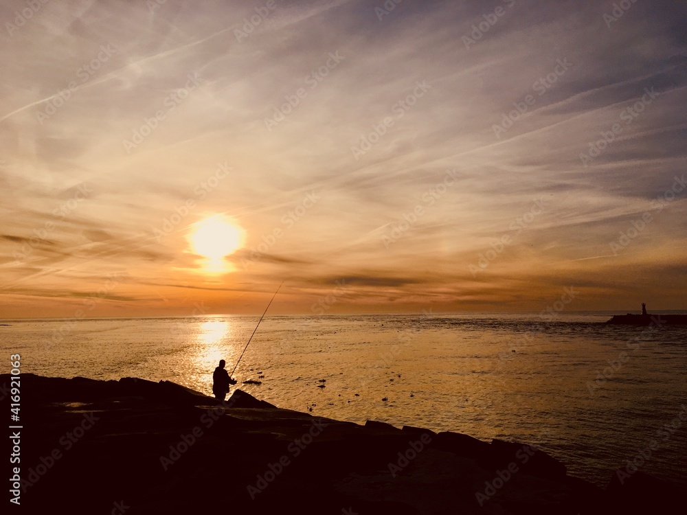 sunset on the beach