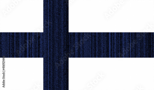 Finland grunge, old, scratched style flag