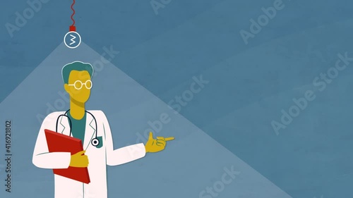 the doctor in the medical office 