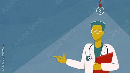 doctor with stethoscope and pills