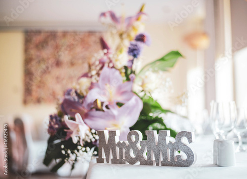 wedding centerpiece made with natural flowers