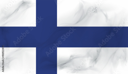 Finland grunge, old, scratched style flag