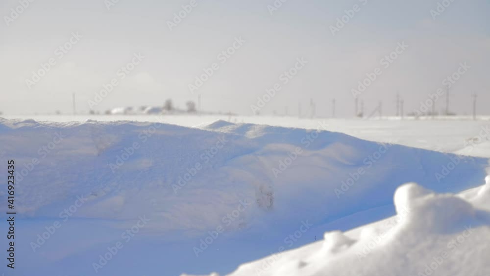 Snow Weather Climate Concept. Snow storm mountains strong wind winter arctic weather. Snow flies across the field. bushes and grass covered with snow lean from a strong wind. Snow Weather Climate Concept. Snow storm mountains strong wind winter arctic weather. Snow flies across the field. bushes and grass covered with snow lean from a strong wind.