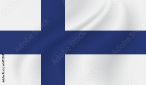 Finland grunge, old, scratched style flag