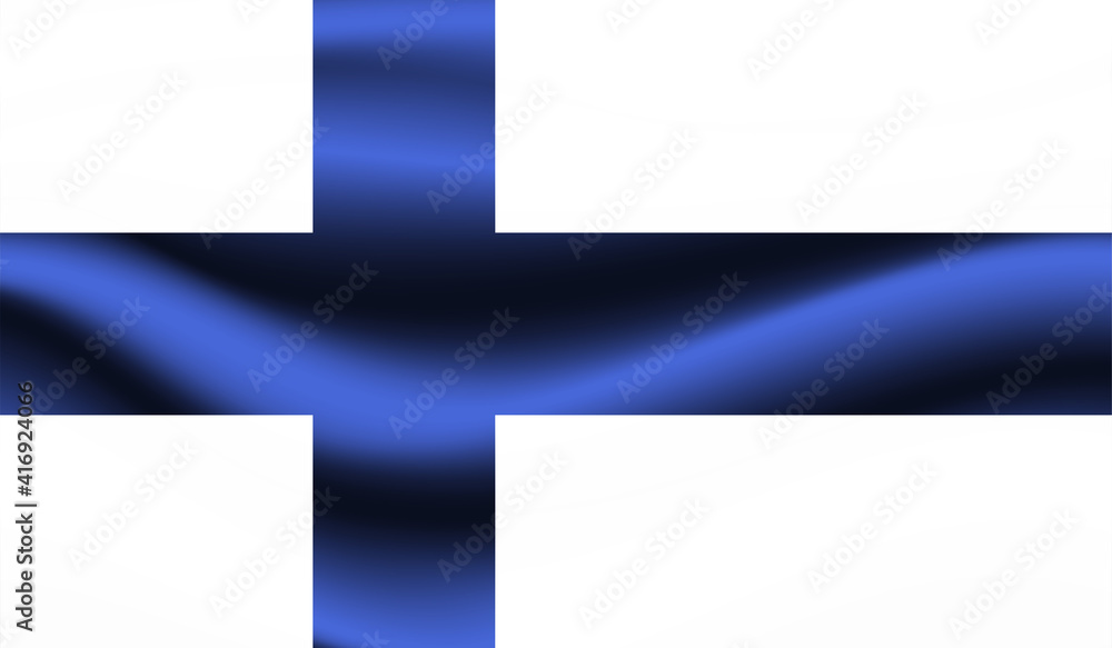 Naklejka premium Finland grunge, old, scratched style flag