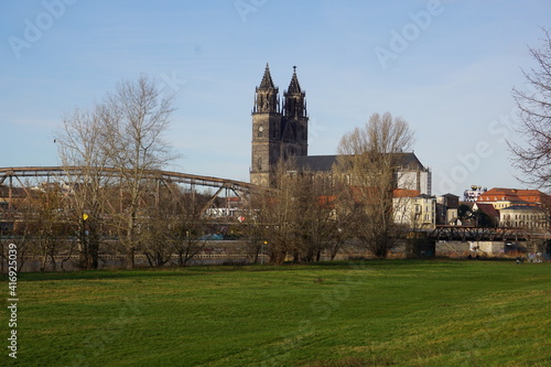Magdeburger Dom vom Rotehornpark