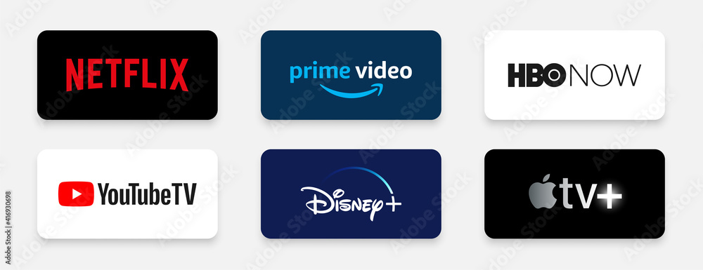Top Ott Platforms Streaming Service Providers Logos Including Netflix 