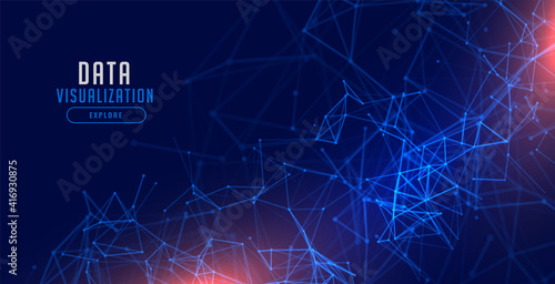 data visualization technology network mesh background design