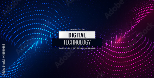 digital particles flowing background design