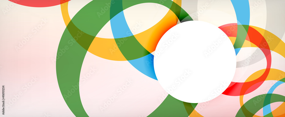 Ring geometric shapes, o letter repetition wallpaper. Abstract background for business or technology presentations, internet posters or web brochure covers Ring geometric shapes, o letter repetition wallpaper. Abstract background for business or technology presentations, internet posters or web brochure covers