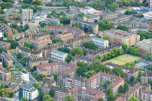 Aerial view of central London property, UK