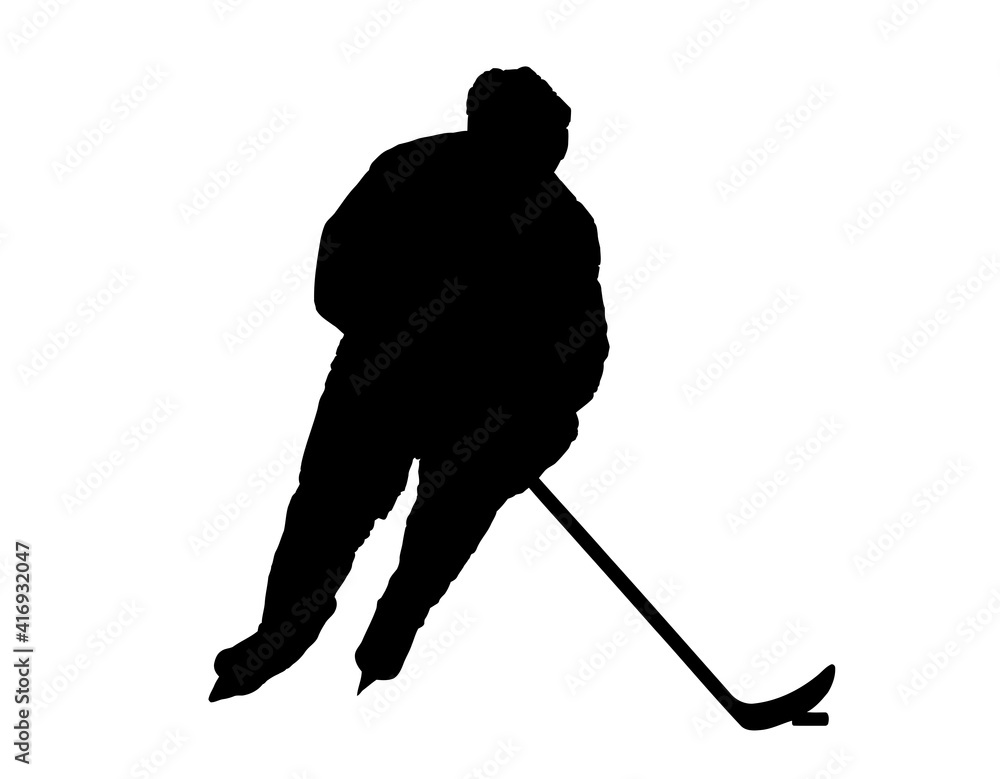Fototapeta premium hockey player silhouette