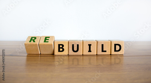 Tableau sur toile Time to rebuild symbol