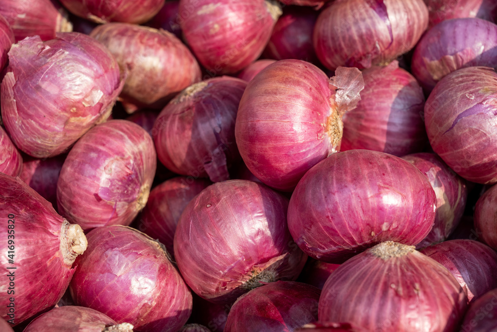 Onions in the market