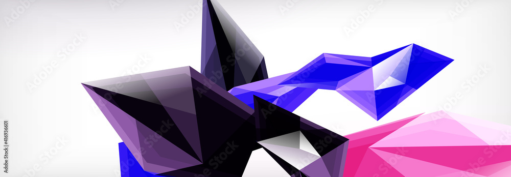 Vector 3d triangles and pyramids abstract background for business or technology presentations, internet posters or web brochure covers Vector 3d triangles and pyramids abstract background for business or technology presentations, internet posters or web brochure covers