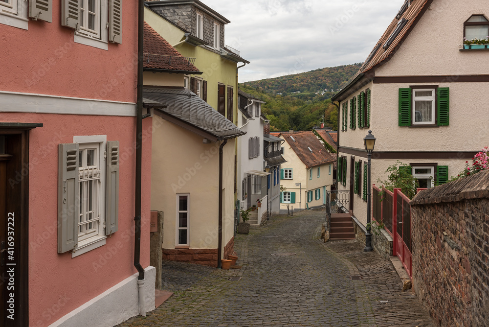 small street in the old town of Kronberg im Taunus, Hesse, Germany
