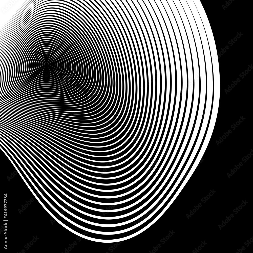 Design monochrome stripy illusion background Design monochrome stripy illusion background