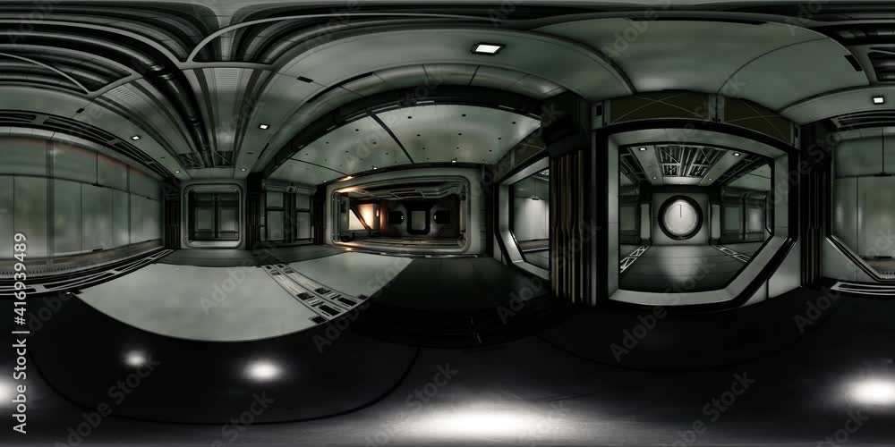 vr360 view of spaceship interior vr360 view of spaceship interior