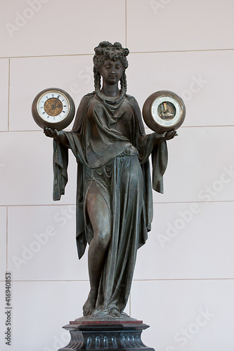 Wall Mural Antique clock statue