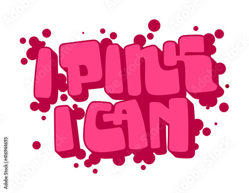 Give cancer the boot - modern hand lettering phrase. Breast cancer awareness month symbol.