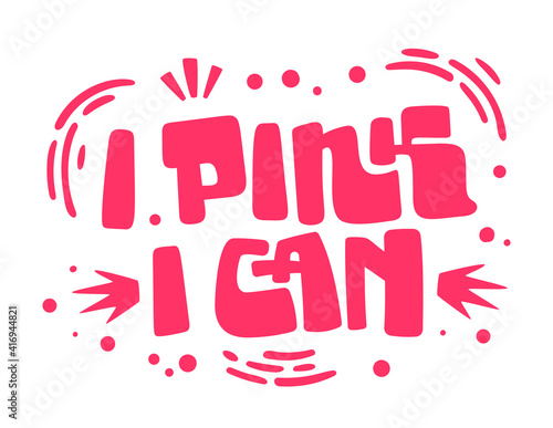 Give cancer the boot - modern hand lettering phrase. Breast cancer awareness month symbol.