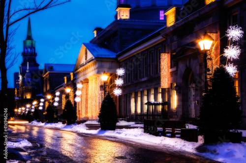 Montreal Old streets at night