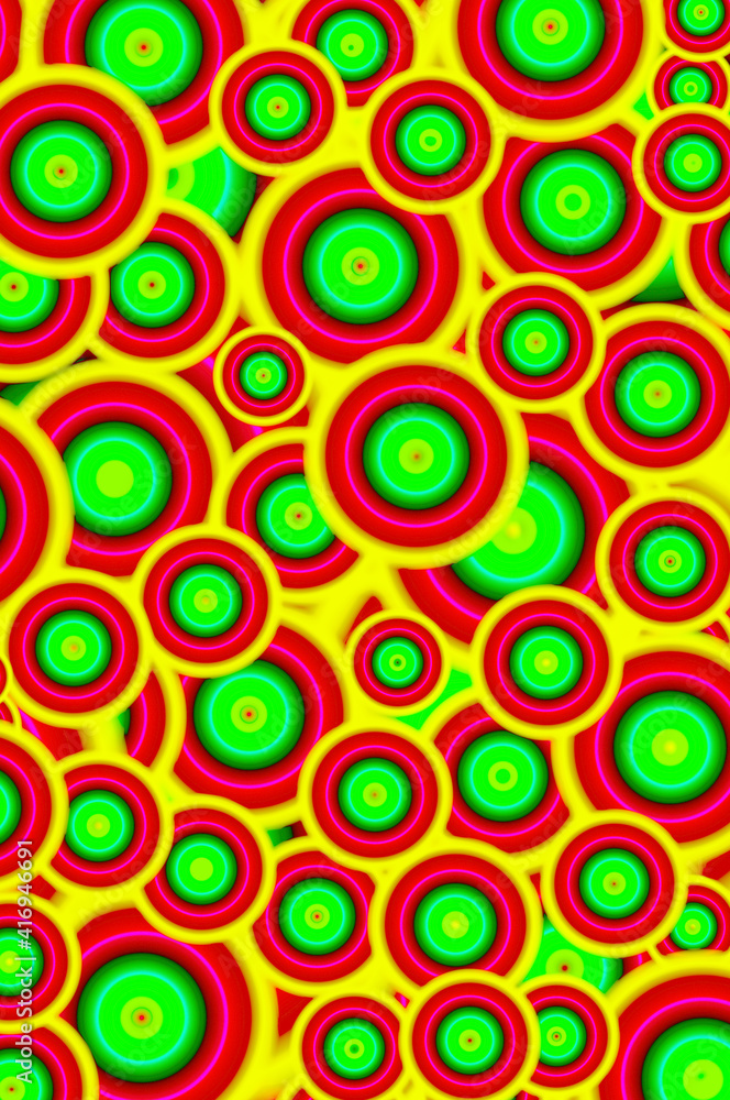 Vertical Image of Seamless Multi-color Circles Pattern for Abstract Background