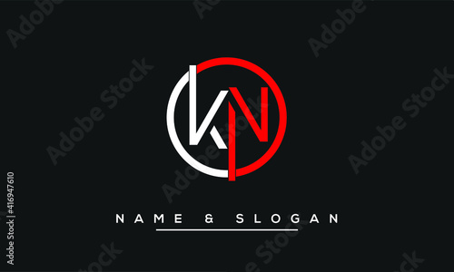 KN, NK, K, N  Abstract Letters Logo Monogram