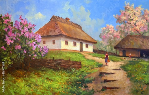 country estate in spring