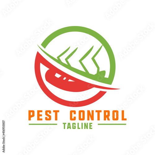 pest control logo for fumigation business. vector illustration