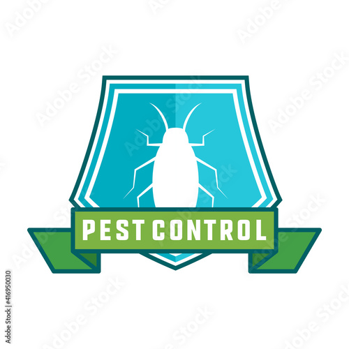 pest control logo for fumigation business. vector illustration
