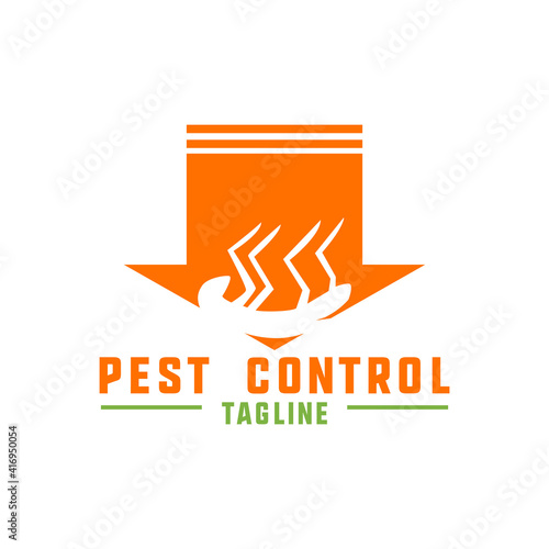 pest control logo for fumigation business. vector illustration