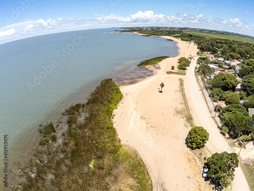 Aerial view of a Beach in Lagoa do Patos lake