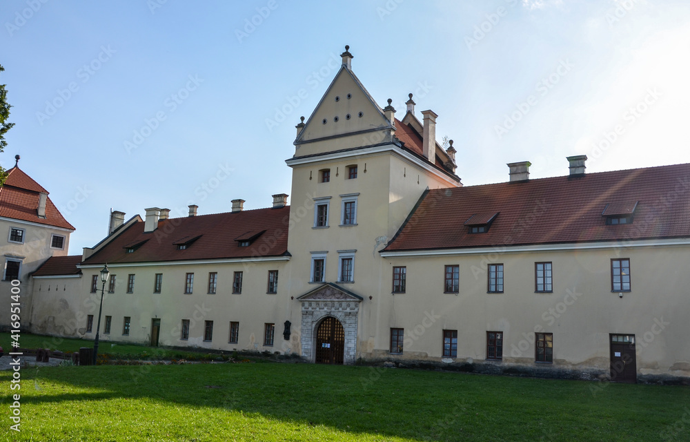 Ancient Castle in the historic center of Zhovkva, Lviv region, Western Ukraine