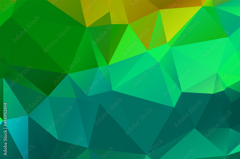 Abstract green vivid wallpaper mosaic background. Geometric triangle Abstract green vivid wallpaper mosaic background. Geometric triangle