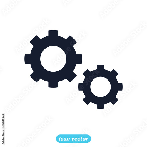 gear setting icon. statistics, analytics symbol template for graphic and web design collection logo vector illustration