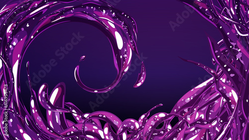 闇属性のエフェクト風_背景イラスト_16:9